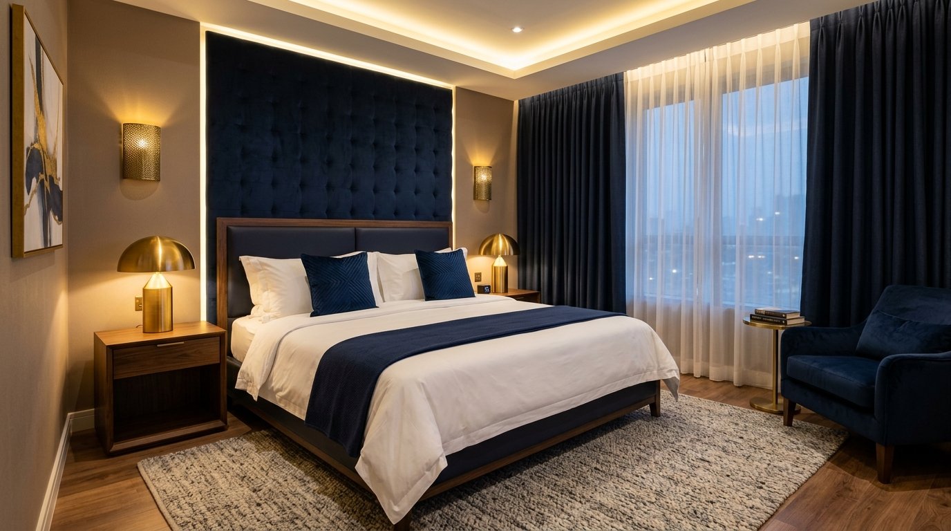 Premium AC Room with King Bed at Shree Jee Bhawan Chitrakoot
